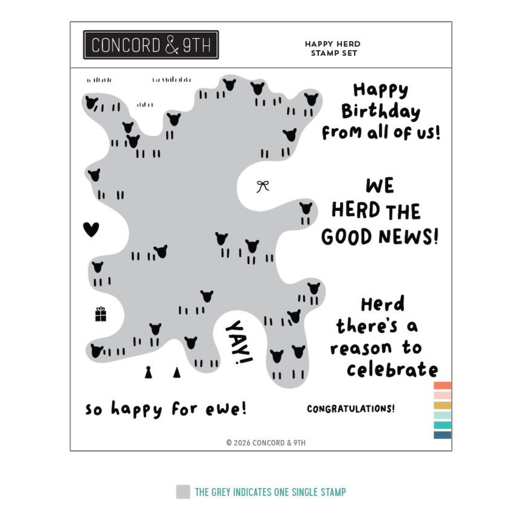 Concord & 9th Happy Herd Clear Stamp Set Concord & 9th Happy Herd Clear Stamp Set