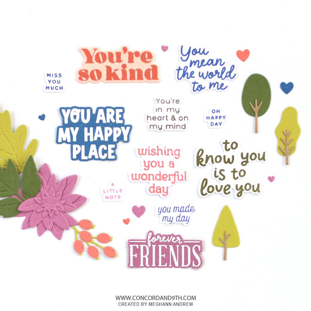 Concord & 9th Happy Phrases Clear Stamp Set 13022 product