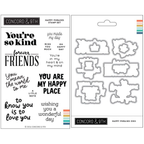 Concord & 9th Happy Phrases Stamps and Dies Bundle