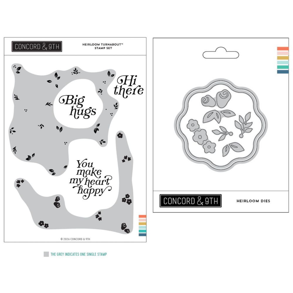 Concord & 9th Heirloom Turnabout Stamp and Die Bundle