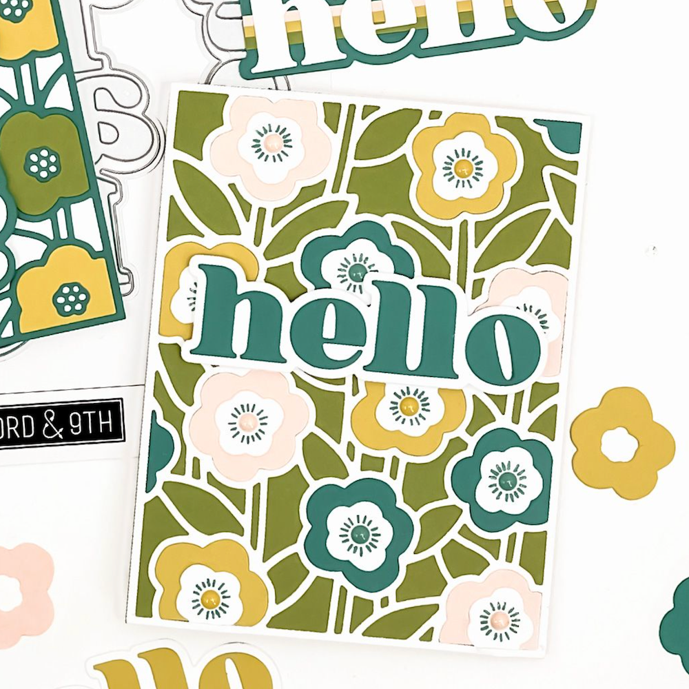 Concord & 9th Hello & Thanks Die Set 12394 flower
