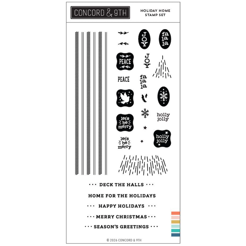 Concord & 9th Holiday Home Clear Stamp Set 13046