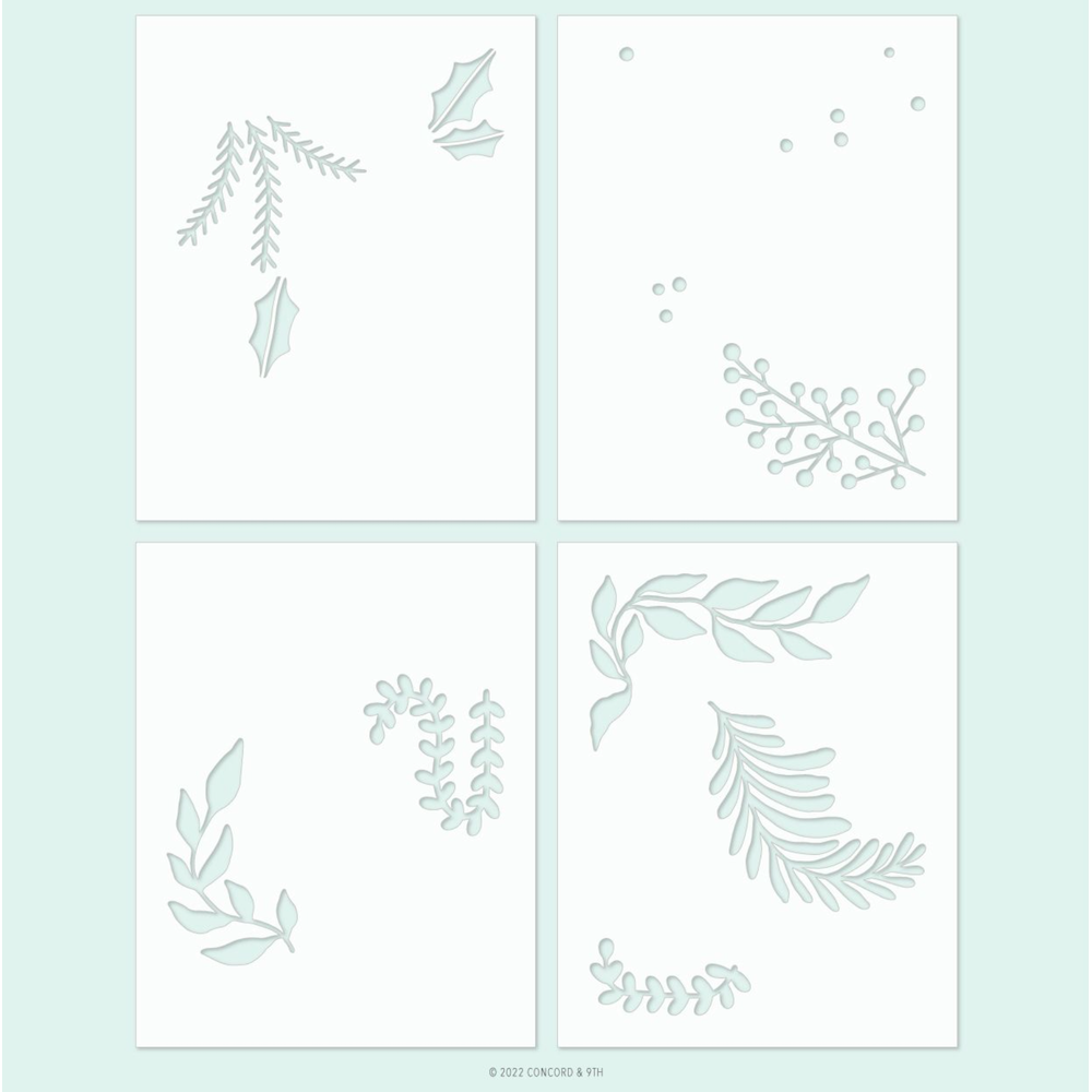 Concord & 9th Holiday Sprigs Stencil Pack 12218