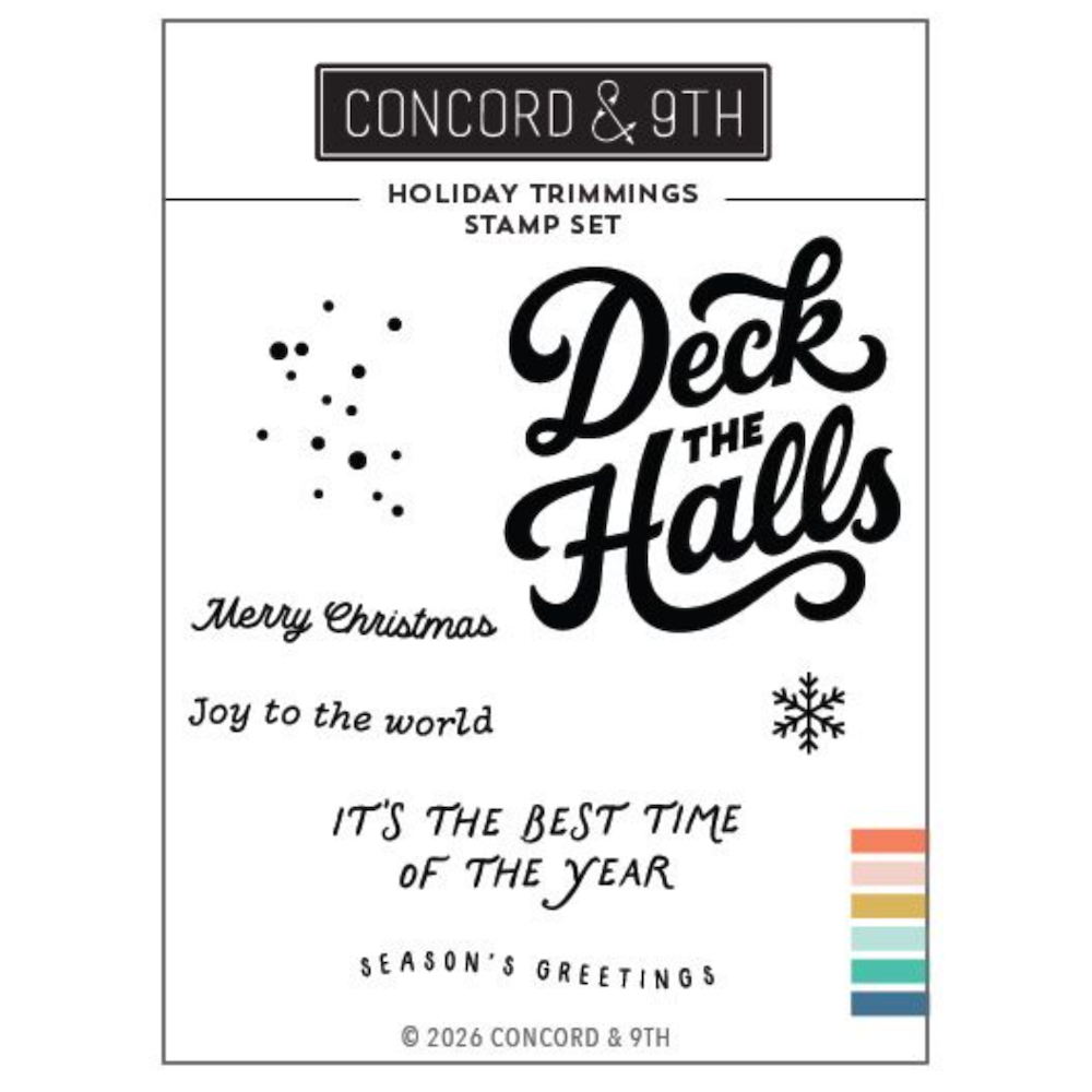 Concord & 9th Holiday Trimmings Clear Stamp Set 13049