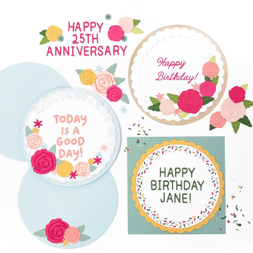 Concord & 9th Icing on the Cake Stamps Dies and Embossing Folder Bundle product