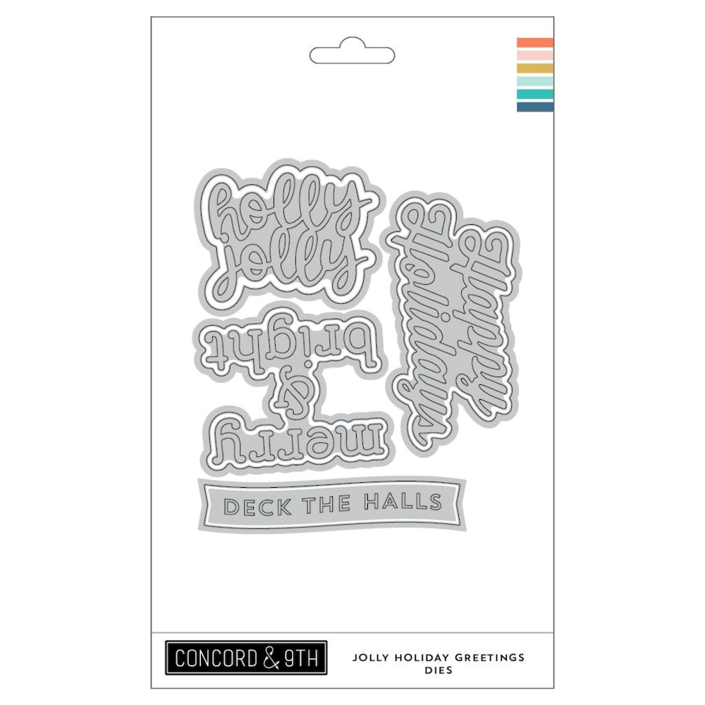Concord & 9th Jolly Holiday Greetings Die Set 12215