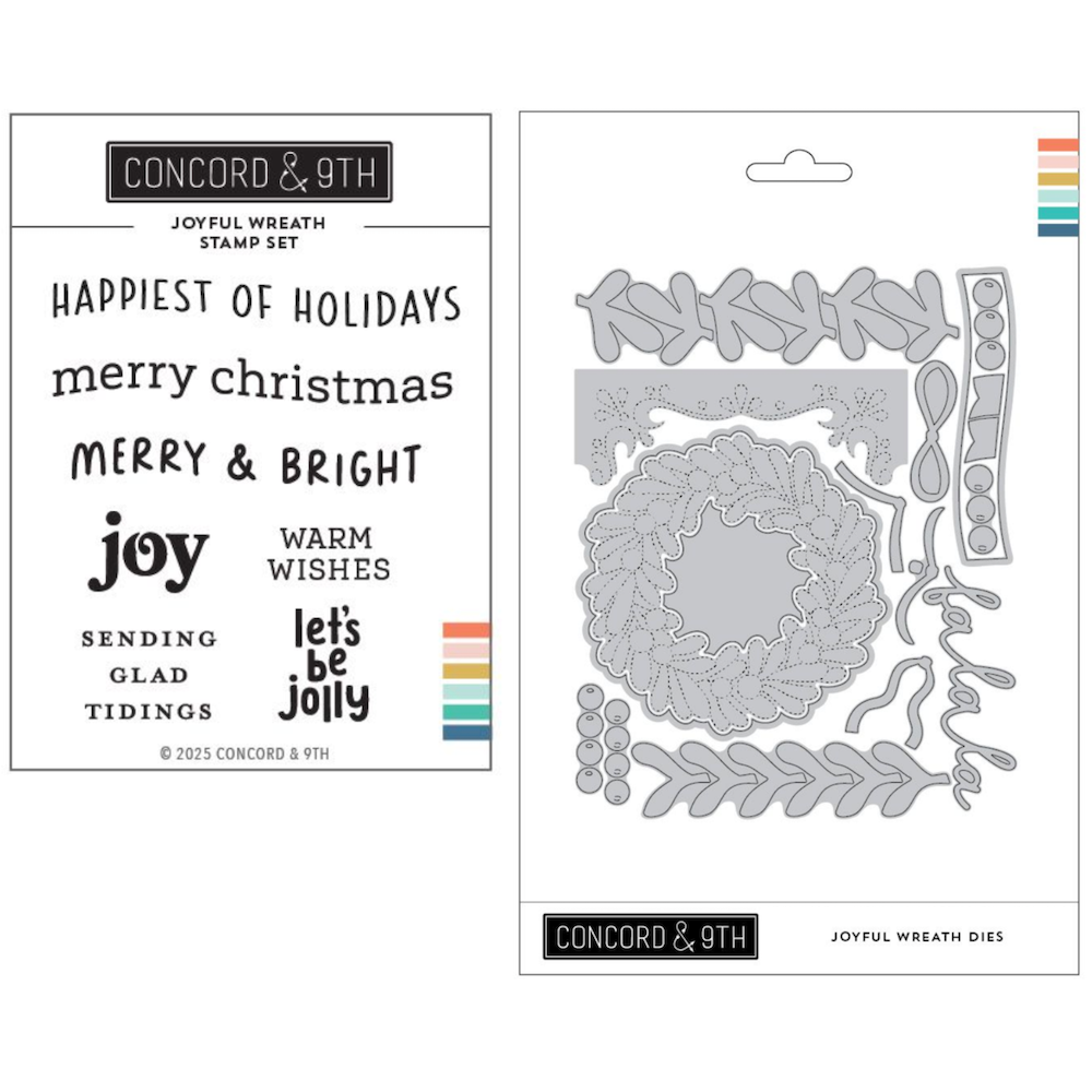 Concord & 9th Joyful Wreath Stamp and Die Bundle
