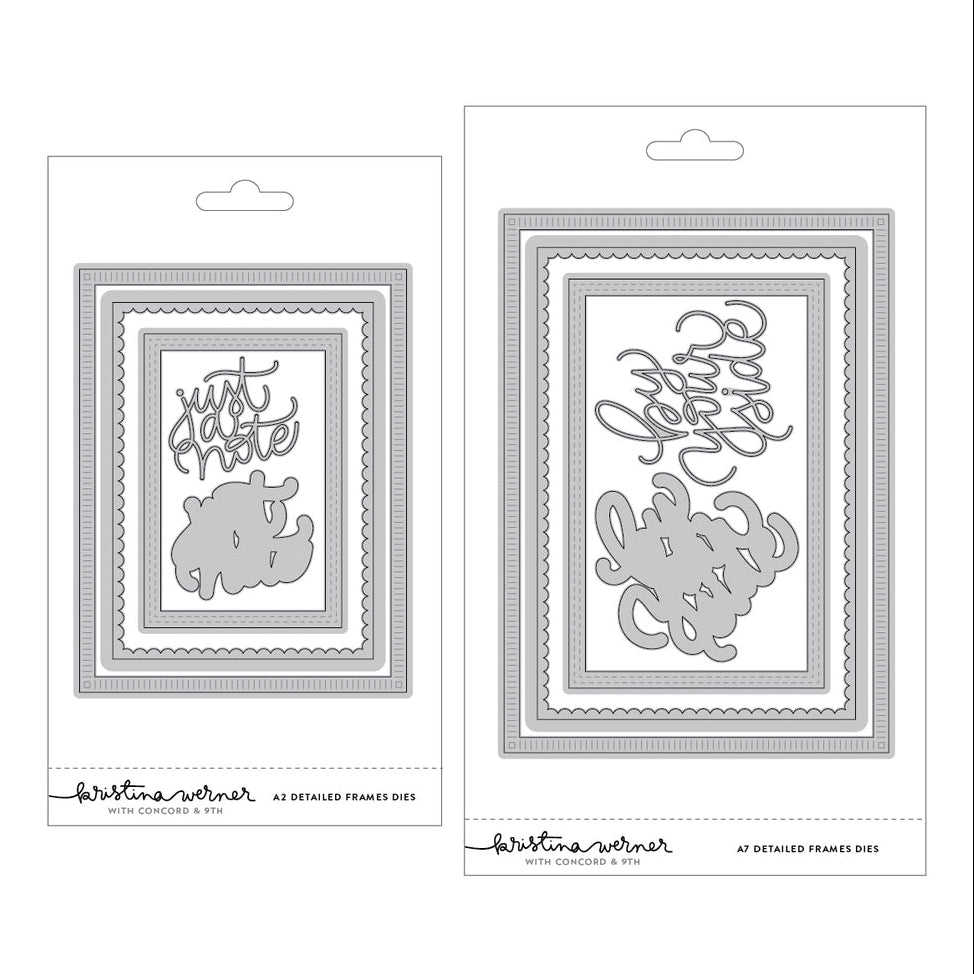 Concord & 9th Kristina Werner A2 and A7 Detailed Basics Dies Bundle