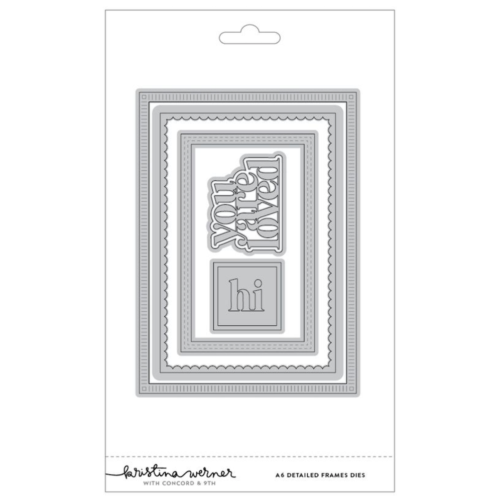 Concord & 9th Kristina Werner A6 Detailed Frames Die Set kw1315