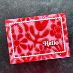 Concord & 9th Kristina Werner A6 Detailed Frames Die Set kw1315 hello red and pink flowers