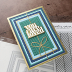 Concord & 9th Kristina Werner A6 Detailed Frames Die Set kw1315 you are loved green blue and gold