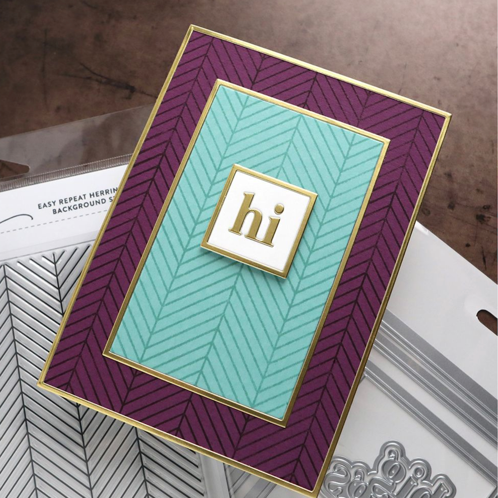Concord & 9th Kristina Werner A6 Thin Frames Die Set kw1316 hi purple and aqua