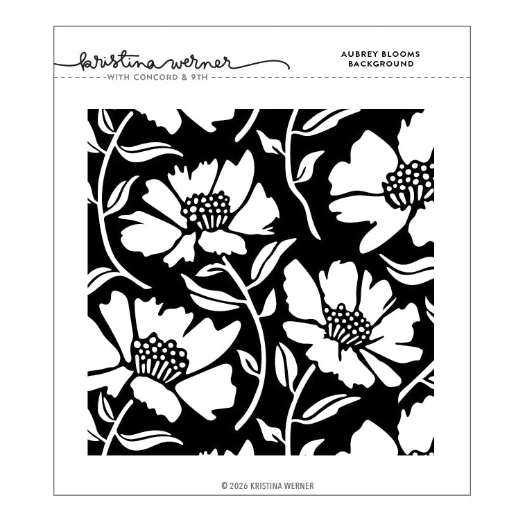 Concord & 9th Kristina Werner Aubrey Blooms Background Stamp Set kw1279