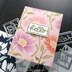 Concord & 9th Kristina Werner Aubrey Blooms Background Stamp and Stencils Bundle Floral Greeting Card