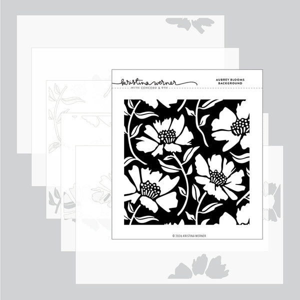 Concord & 9th Kristina Werner Aubrey Blooms Background Stamp and