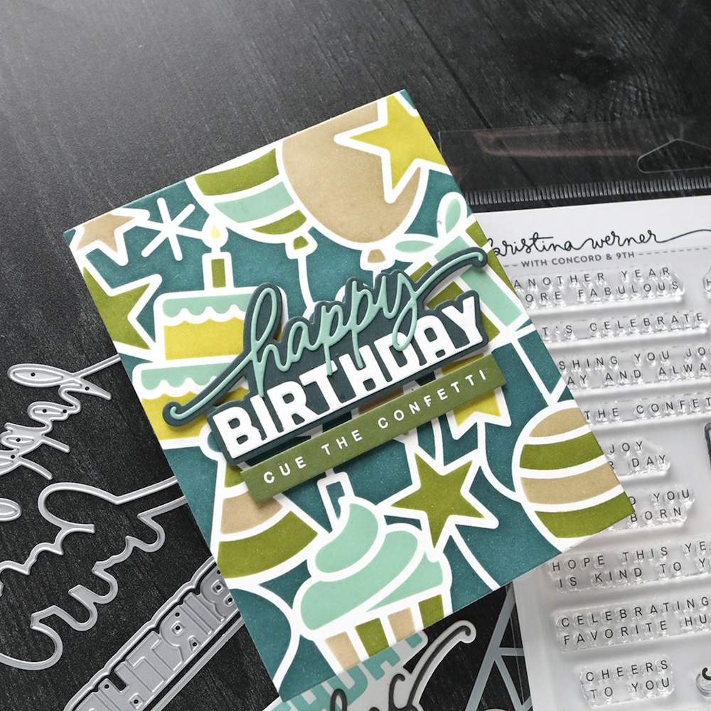 Concord & 9th Kristina Werner Big Day Stencil Set kw1267 cue