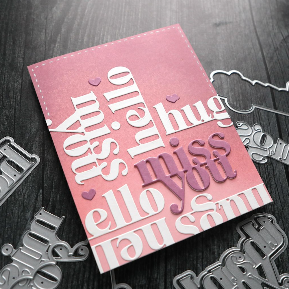 Concord & 9th Kristina Werner Big Type Greetings Die Set kw1090 hello