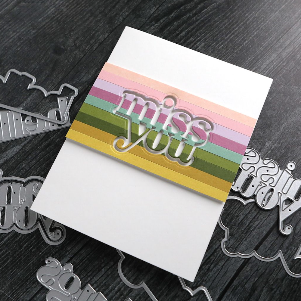 Concord & 9th Kristina Werner Big Type Greetings Die Set kw1090 miss