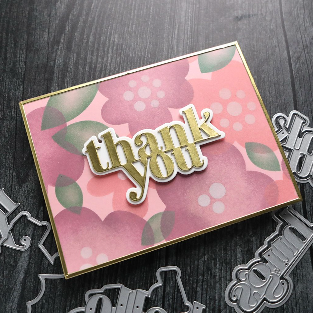 Concord & 9th Kristina Werner Big Type Greetings Die Set kw1090 thank