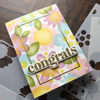 Concord & 9th Kristina Werner Blissful Blooms Stencil Set kw1129 congrats