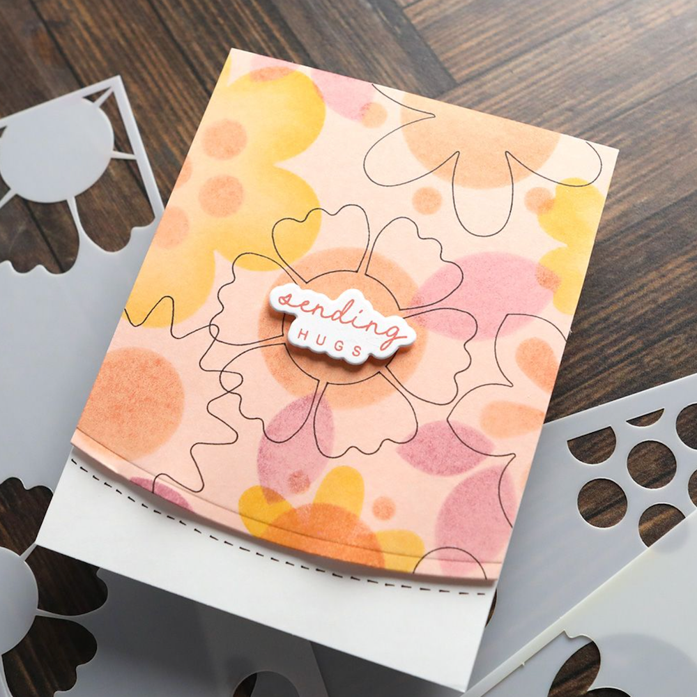 Concord & 9th Kristina Werner Blissful Blooms Stencil Set kw1129 sending