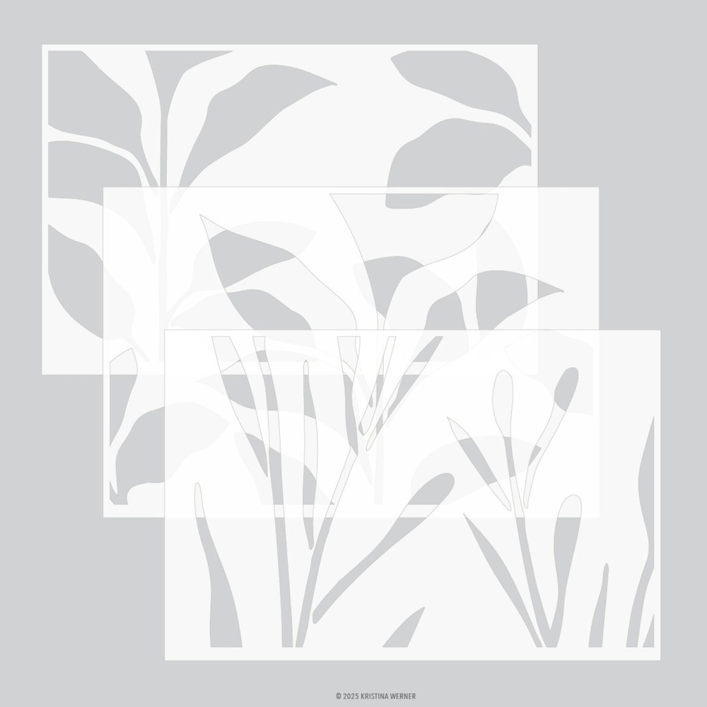 Concord & 9th Kristina Werner Botanic Shade Stencil Set kw1155