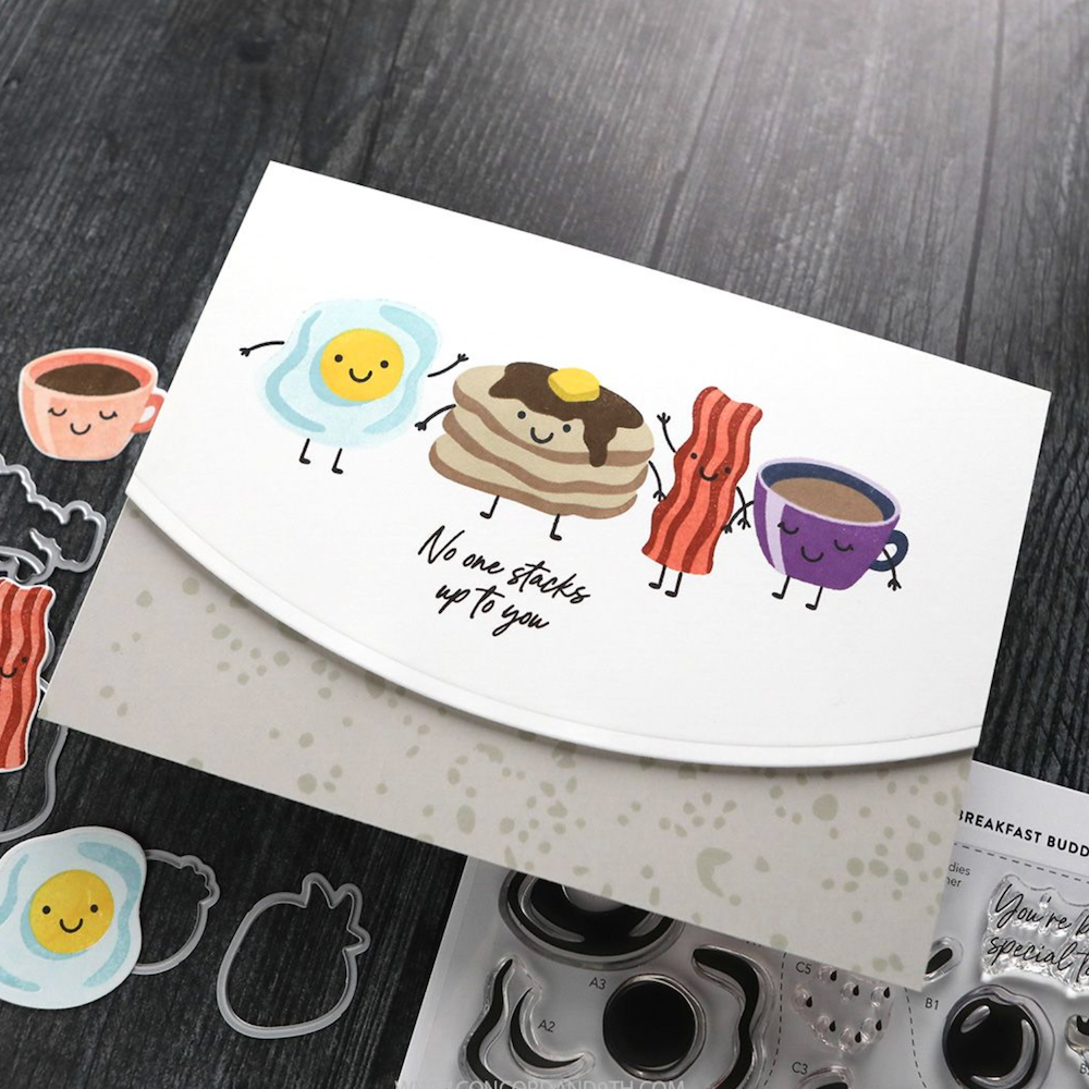 Concord & 9th Kristina Werner Breakfast Buddies Clear Stamp Set kw1141 stacks