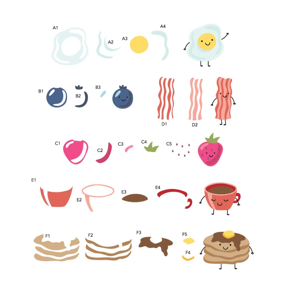 Concord & 9th Kristina Werner Breakfast Buddies Die Set kw1142 product