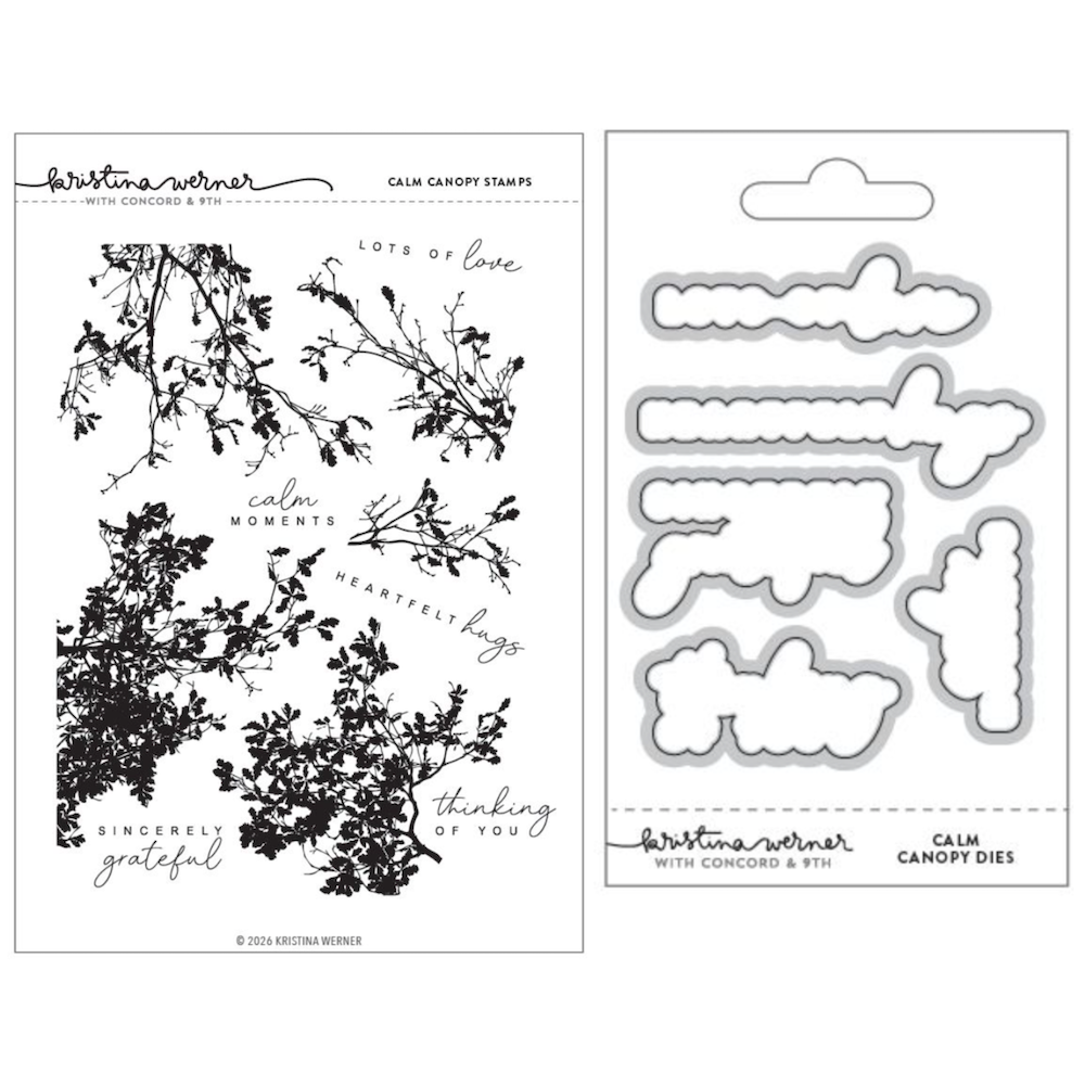 Concord & 9th Kristina Werner Calm Canopy Stamps and Dies Bundle