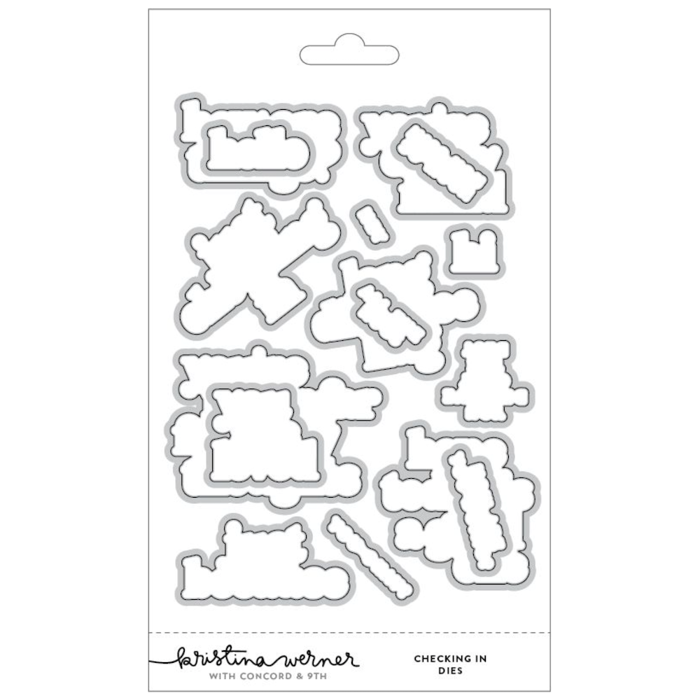 Concord & 9th Kristina Werner Checking In Stamp Die Set kw1052