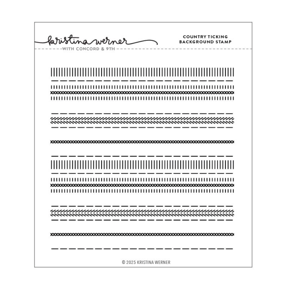Concord & 9th Kristina Werner Country Ticking Background Stamp Set kw1130