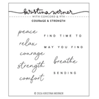 Concord & 9th Kristina Werner Courage and Strength Clear Stamp Set kw1333