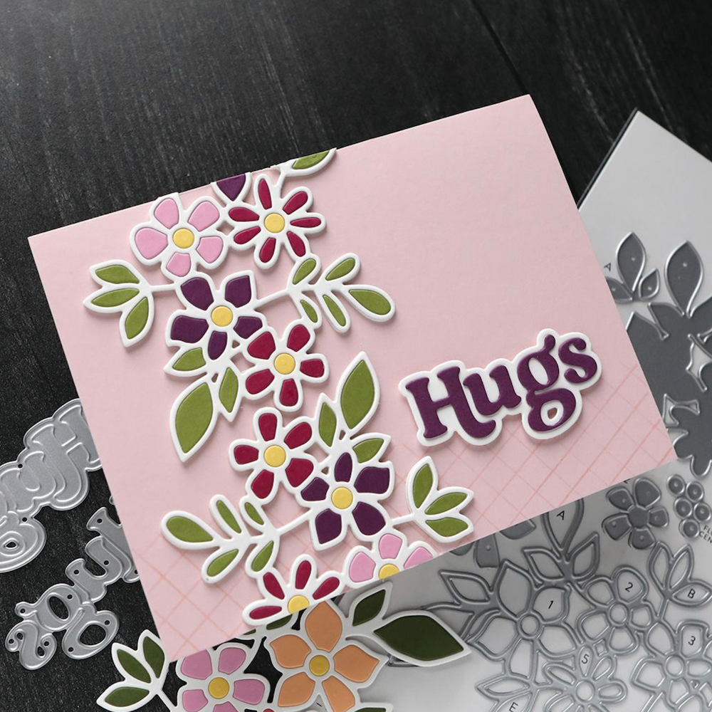 Concord & 9th Kristina Werner Daphne's Flowers Inlay Die  kw1250 hugs