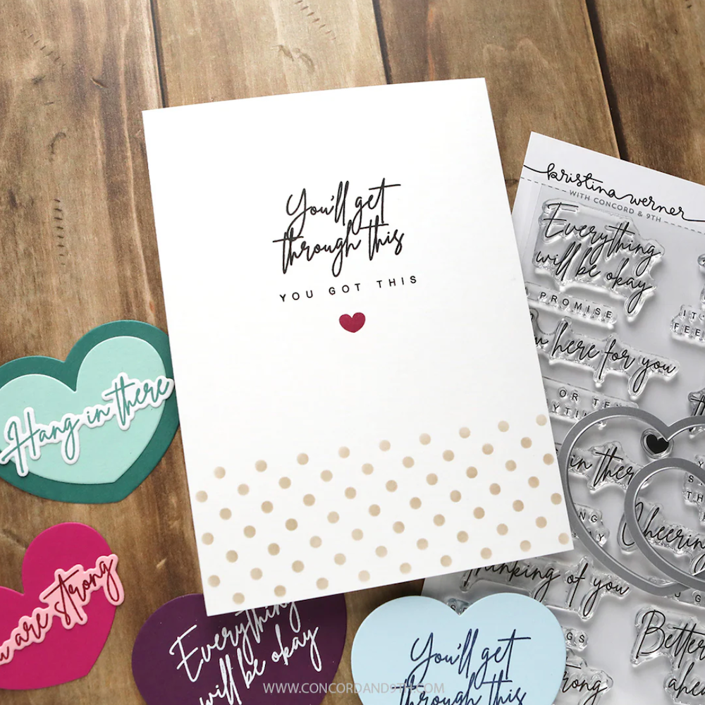 Concord & 9th Kristina Werner Dots on Dots Stencil Set kw1208 heart