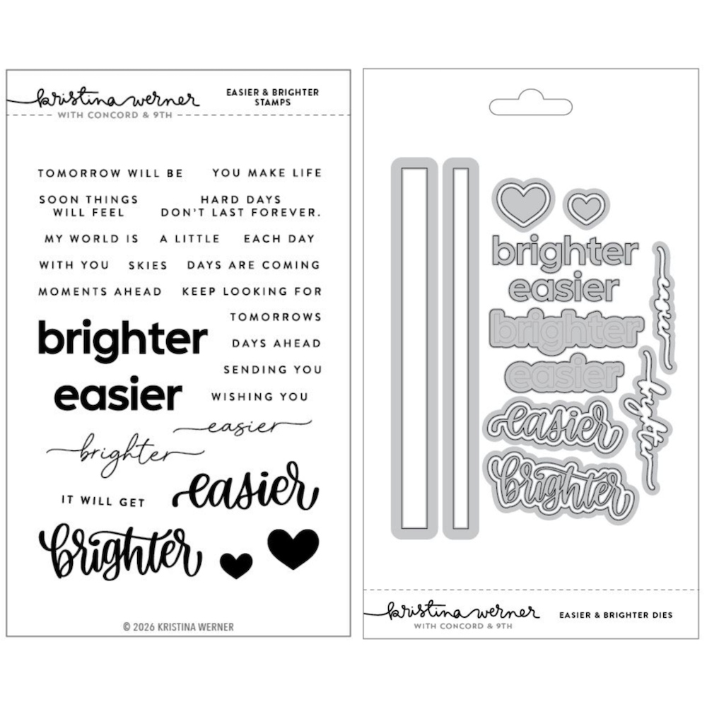 Concord & 9th Kristina Werner Easier & Brighter Stamps and Dies Bundle