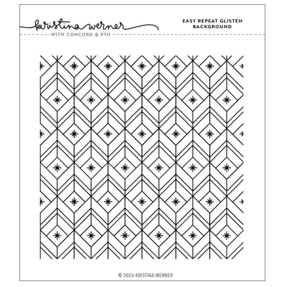 Concord & 9th Kristina Werner Easy Repeat Glisten Background Stamp kw1366
