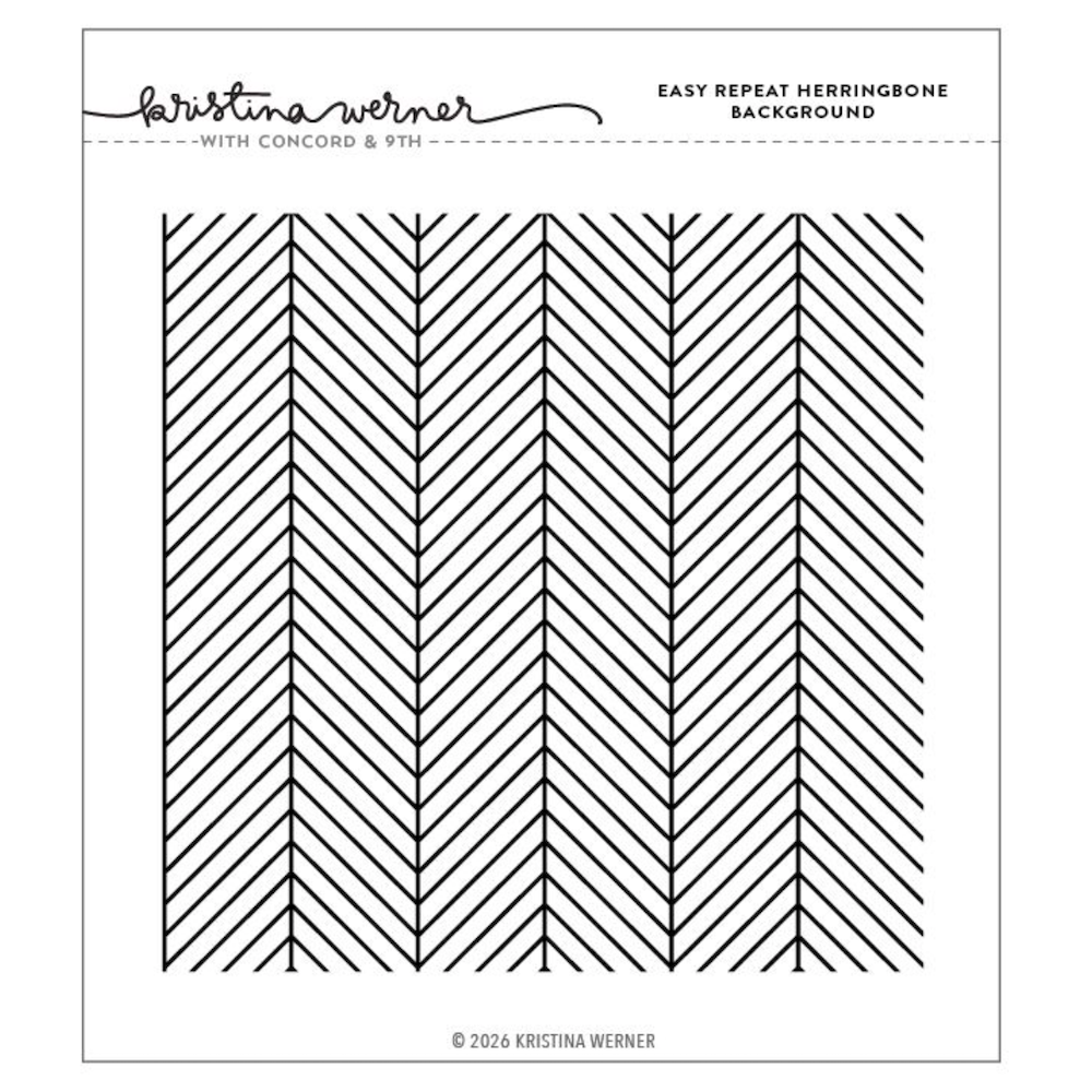 Concord & 9th Kristina Werner Easy Repeat Herringbone Background Stamp Set kw1318