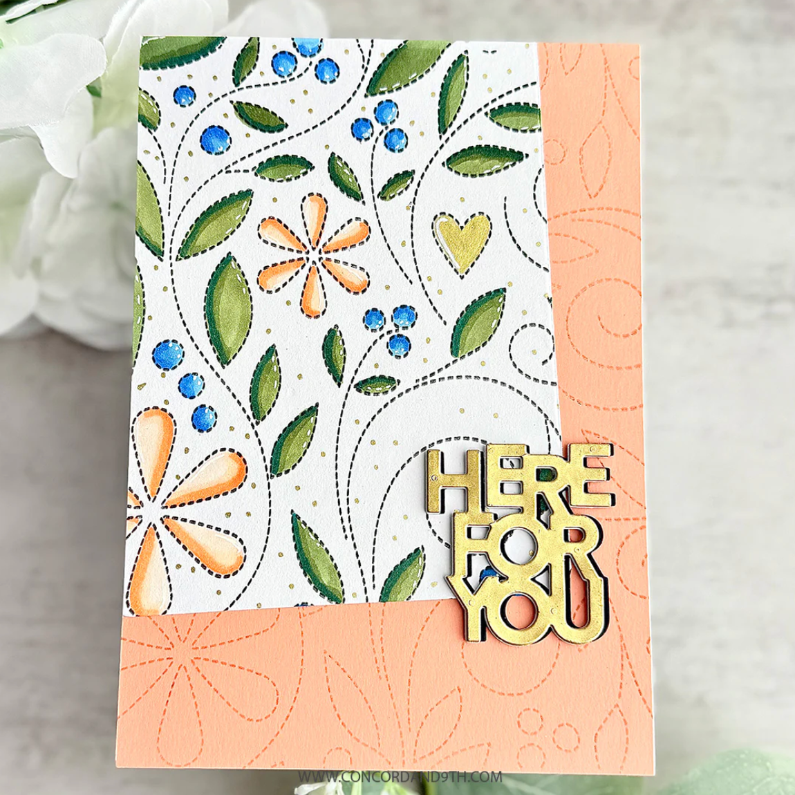 Concord & 9th Kristina Werner Easy Repeat Stitched Vines Background Stamp Set kw1209 here