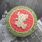 Concord & 9th Kristina Werner Easy Repeat Tiles Background Stamp Set kw1294 love