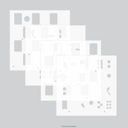 Concord & 9th Kristina Werner Easy Repeat Tiles Stencil Set kw1295