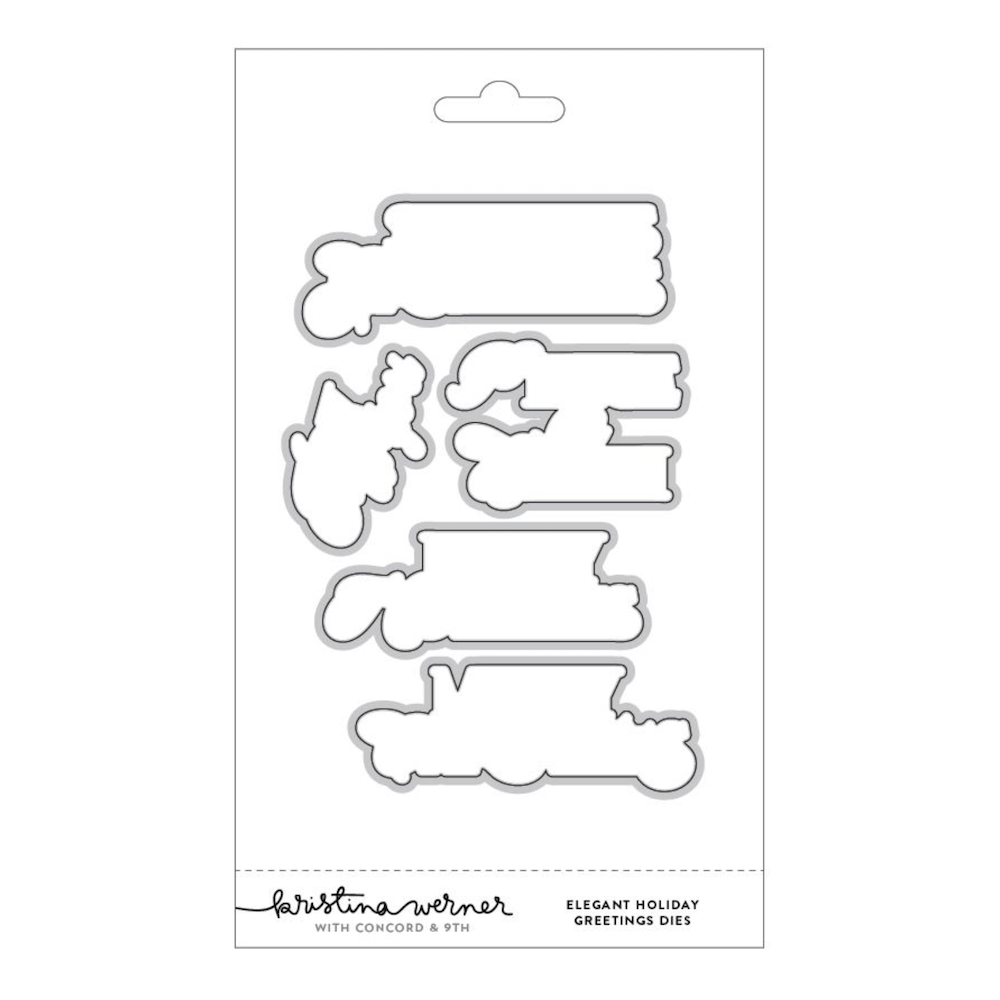 Concord & 9th Kristina Werner Elegant Holiday Greetings Die Set kw1183