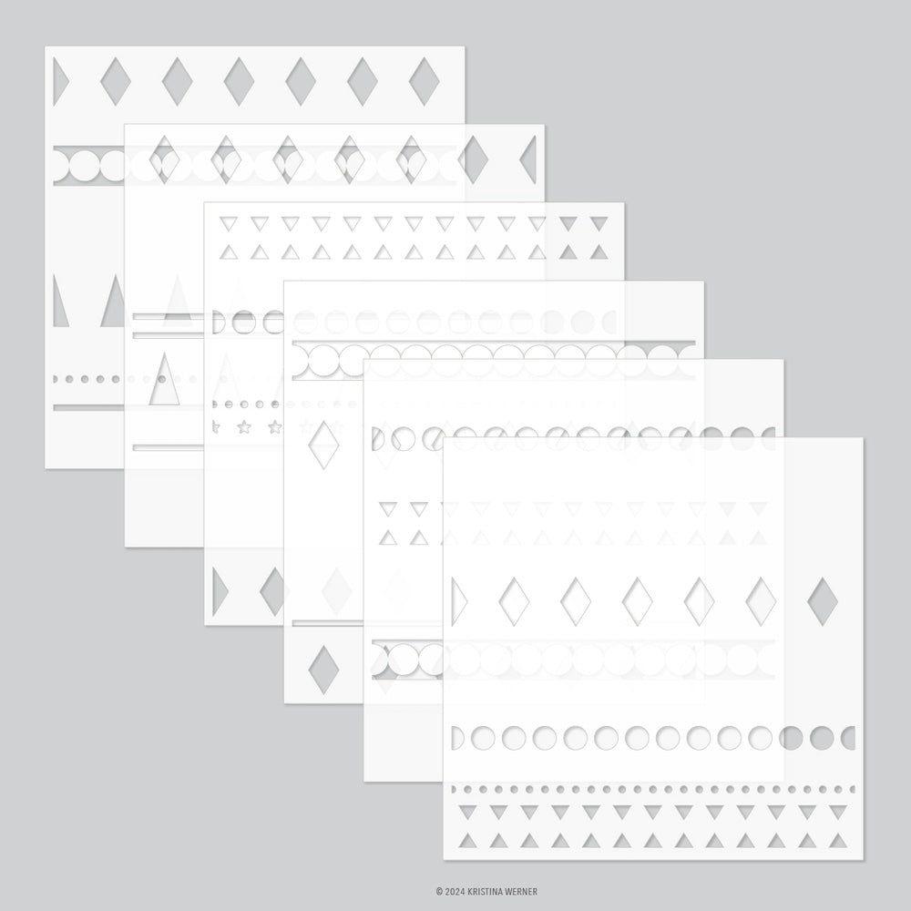 Concord & 9th Kristina Werner Festive Fun Stamp Stencil and Die Bundle