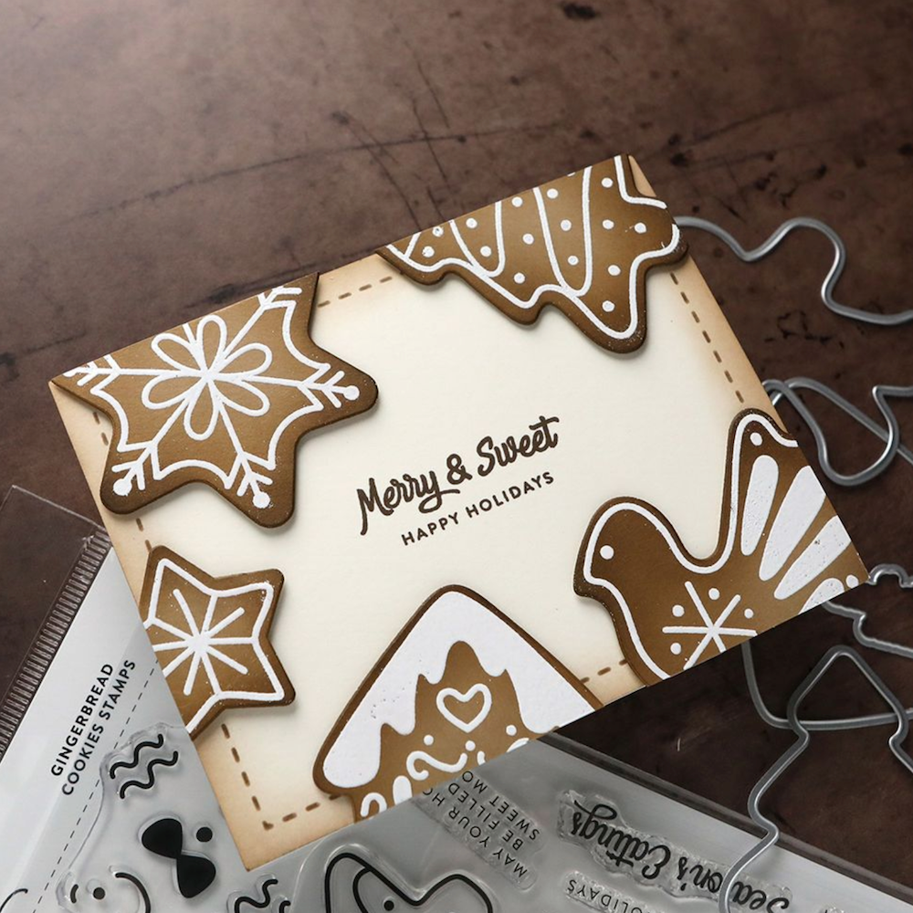 Concord & 9th Kristina Werner Gingerbread Cookies Die Set kw1342 merry and sweet