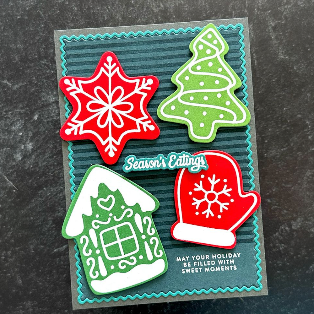 Concord & 9th Kristina Werner Gingerbread Cookies Die Set kw1342 seasons greetings