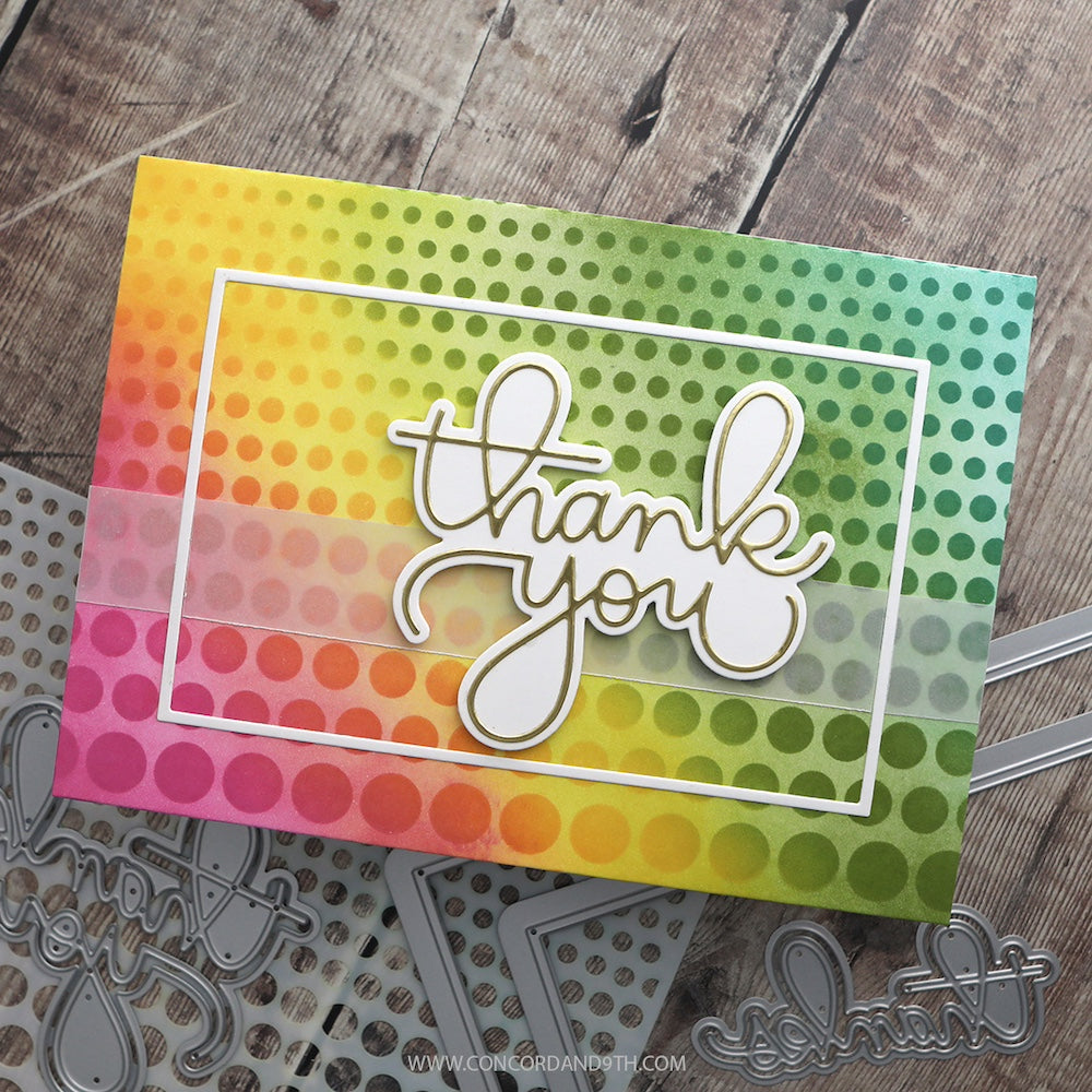Concord & 9th Kristina Werner Gradual Dots Stencil Set kw1061 colorful