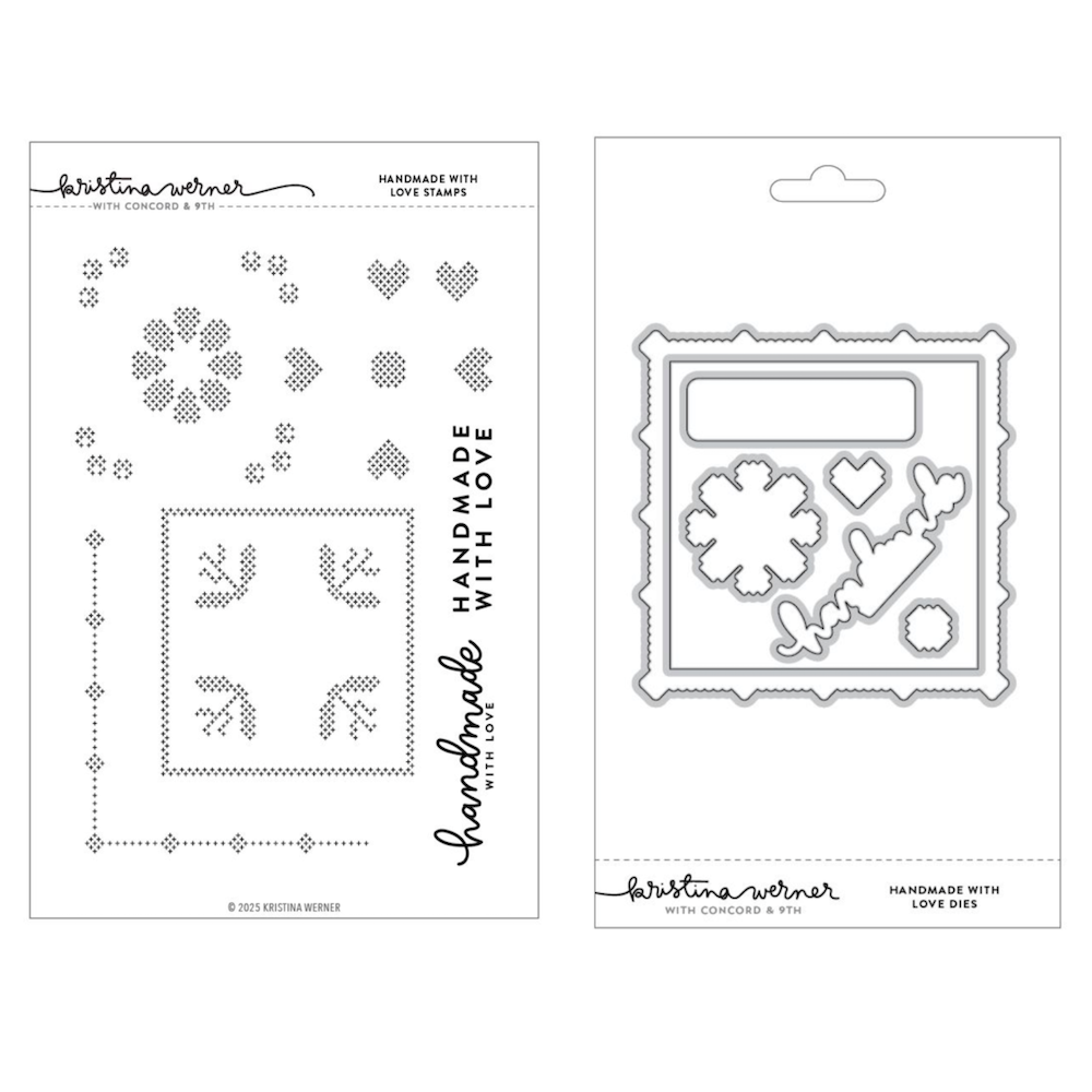 Concord & 9th Kristina Werner Handmade With Love Stamp and Die Bundle