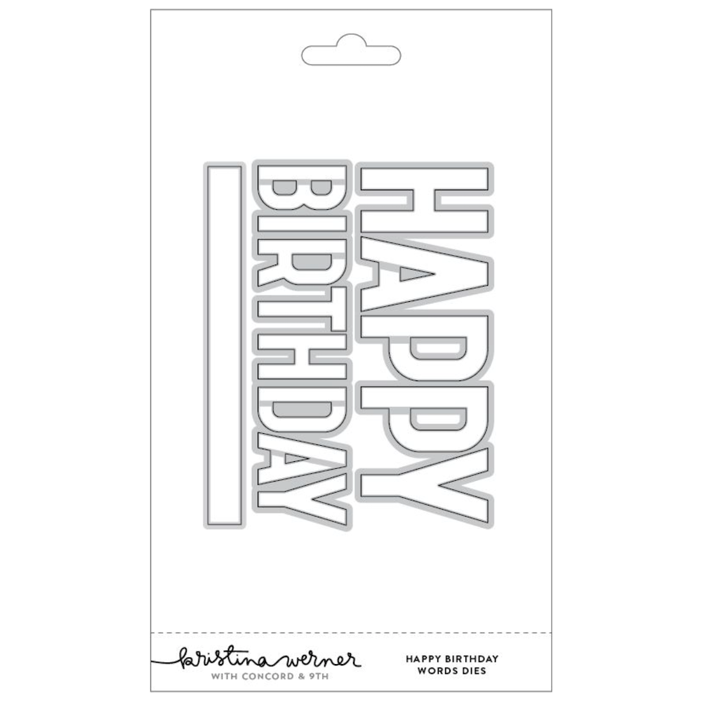Concord & 9th Kristina Werner Happy Birthday Words Die Set kw1048