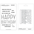 Concord & 9th Kristina Werner Happy Birthday Words Stamp and Die Bundle