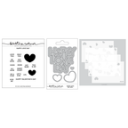 Concord & 9th Kristina Werner Happy Love Day Stamp Die Stencil Bundle