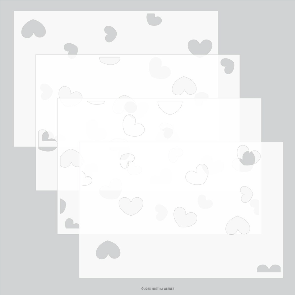 Concord & 9th Kristina Werner Happy Love Day Stencil Set kw1067